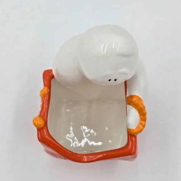 Vintage American Greetings Ghost "Trick Or Treat" Ceramic Candle Votive Holder - Picture 7 of 12